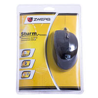 Zwerg мышь "Sturm" проводная оптическая USB/800*1600dpi/5кнопок/XP/Vista/7/8/Mac/ BLACK